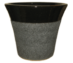 Pottery Supply, Pots & Planters > Flared Series
Stamford Planter : Sandy Series:<br>Plain (Graphite Black)