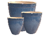 Terracotta Pots & Planters > Egg Series
Standard Egg Pot : Running Blue