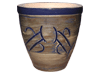 Terracotta Pots & Planters > Egg Series
Standard Egg Pot : Carving Art #143 (Washed Blue)