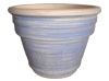 Wholesale Container Gardening, Pots & Planters > Stackable Series
Tall Bell Pot : Rim Unglazed (Brush Blue/Creme)