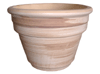 Wholesale Container Gardening, Pots & Planters > Stackable Series
Tall Bell Pot : Rim Unglazed (Brush Brown/Creme)