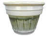 Wholesale Container Gardening, Pots & Planters > Stackable Series
Tall Bell Pot : Two Tone (Swirl Green/Cream)