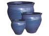 Wholesale Clay Pots & Planters > Necked Series
Tall Necked Pot : Rim Glazed (Running Blue)