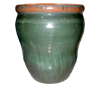 Wholesale Flower Pots, Pots & Planters > Tall Planter Series
Tall Pear Planter : Stamped Flower Rim (Running Green)