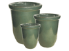 Flower Pots & Planters > Tall Planter Series
Tall U Planter : Rim Glazed (Running Green)