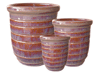 Flower Pots & Planters > Tall Planter Series
Tall U Planter : Loose Coil Design (Falling Brown)