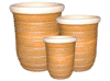 Flower Pots & Planters > Tall Planter Series
Tall U Planter : Loose Coil Design (New Salt Glazed)