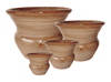 Garden Supply, Pots & Planters > Flared Series
Trumpet Pot : Rim Glazed (Brush Brown)