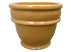 Wholesale Garden Pottery Pots & Planters > Stackable Series
Chalice Pot : Plain Color:<br>Rim Glazed (Mustard Yellow)