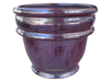 Wholesale Garden Pottery Pots & Planters > Stackable Series
Chalice Pot : Plain Color:<br>Rim Glazed (Plum Red)