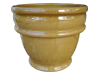 Wholesale Garden Pottery Pots & Planters > Stackable Series
Chalice Pot : Plain Color:<br>Rim Glazed (Honey Yellow)