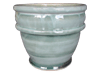 Wholesale Garden Pottery Pots & Planters > Stackable Series
Chalice Pot : Plain Color:<br>Rim Glazed (Brushed Green)