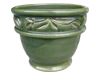 Wholesale Garden Pottery Pots & Planters > Stackable Series
Chalice Pot : Leaf Carving #408 (Jade Green)