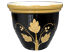 Garden Supplier, Pots & Planters > Malay Series
Dual Rim Malay Pot : Flower Carving #401 (Honey/Black)