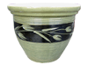 Garden Supplier, Pots & Planters > Malay Series
Dual Rim Malay Pot : Leaf Carving #403 (Celadon Green/Black)