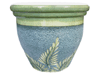 Garden Supplier, Pots & Planters > Malay Series
Dual Rim Malay Pot : Sandy Carving:<br>Fern Leaf (Sea Green)