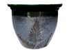 Garden Supplier, Pots & Planters > Malay Series
Dual Rim Malay Pot : Sandy Carving:<br>Fern Leaf (Graphite Black)