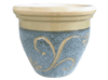 Garden Supplier, Pots & Planters > Malay Series
Dual Rim Malay Pot : Sandy Carving:<br>Art #401 (Sea Green)