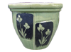 Garden Supplier, Pots & Planters > Malay Series
Dual Rim Malay Pot : Flower Carving #403 (Celadon Green/Black)