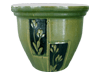 Garden Supplier, Pots & Planters > Malay Series
Dual Rim Malay Pot : Flower Carving #403 (Jade Green/Black)