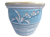 Garden Supplier, Pots & Planters > Malay Series
Dual Rim Malay Pot : Leaf Carving #405 (Lavender/Blue)