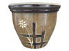 Garden Supplier, Pots & Planters > Malay Series
Dual Rim Malay Pot : Flower Carving #406 (Brush Brown)