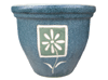 Garden Supplier, Pots & Planters > Malay Series
Dual Rim Malay Pot : Sandy Carving:<br>Flower #1 (Sea Green)