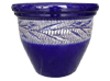 Garden Supplier, Pots & Planters > Malay Series
Dual Rim Malay Pot : Leaf Carving #403 (Cobalt Blue)