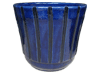 Asian Pottery Pots & Planters > Flared Series
Tulip Pot : Special Art Design: Vertical Grooves (Imperial Blue)