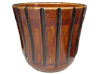 Asian Pottery Pots & Planters > Flared Series
Tulip Pot : Special Art Design: Vertical Grooves (Brown)