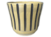 Asian Pottery Pots & Planters > Flared Series
Tulip Pot : Special Art Design: Vertical Grooves (Honey/Black)