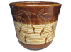 Asian Pottery Pots & Planters > Flared Series
Tulip Pot : Leaf Carving #407 (Brush Honey)