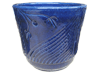 Asian Pottery Pots & Planters > Flared Series
Tulip Pot : Special Art Design: Swirl Grooves (Imperial Blue)