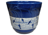 Asian Pottery Pots & Planters > Flared Series
Tulip Pot : Leaf Carving #407 (Imperial Blue)