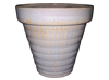 Wholesale Plant Container, Pots & Planters > Stackable Series
Vee Pot : Plain Color:<br>Rim Glazed (Running Creme)