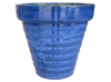 Wholesale Plant Container, Pots & Planters > Stackable Series
Vee Pot : Plain Color:<br>Rim Glazed (Imperial Blue)