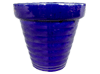 Wholesale Plant Container, Pots & Planters > Stackable Series
Vee Pot : Plain Color:<br>Rim Glazed (Cobalt Blue)