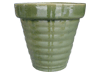 Wholesale Plant Container, Pots & Planters > Stackable Series
Vee Pot : Plain Color:<br>Rim Glazed (Jade Green)